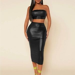 Shein Leather pencil skirt
